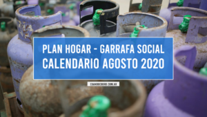 Calendario Garrafa Social Agosto 2020