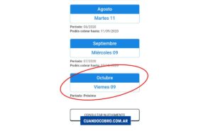 porque no se actualizan las fechas de cobro octubre anses