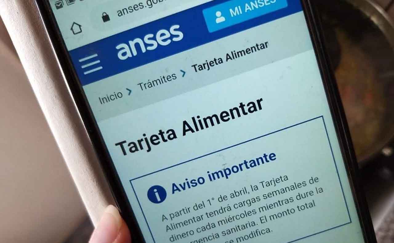 Tarjeta Alimentaria falta de pago
